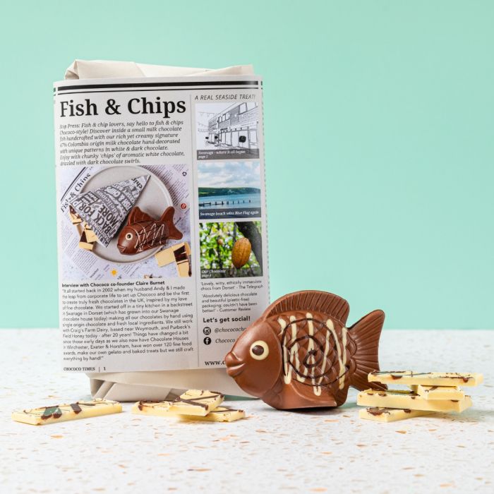 Fish and Chips Shaped Small Chocolate - 6.17 Oz, 6 Per Case By Chococo
