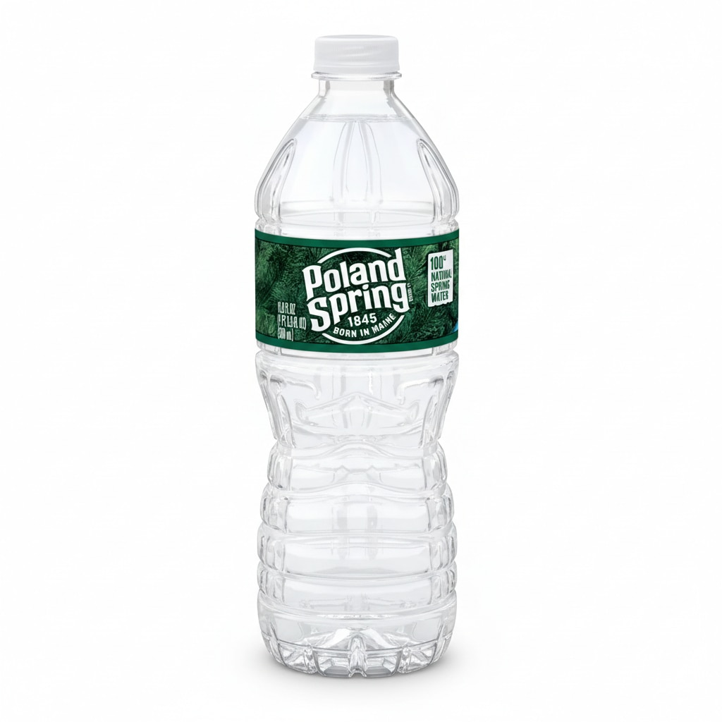 Poland Spring 100% Natural Spring Water, 16.9 oz (0.5L) - 24 per Case ...
