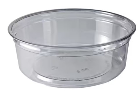 Clear RPET Deli Container Base - 8 OZ, 500 Per Case By Victoria Bay